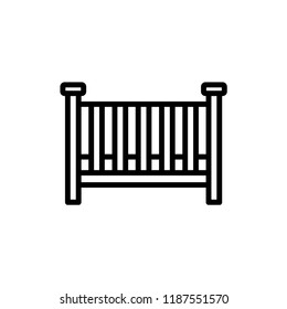 Crib Icon Outline Vector