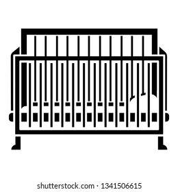 Crib icon. Simple illustration of crib vector icon for web design isolated on white background