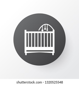 Crib icon symbol. Premium quality isolated cot element in trendy style.