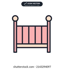 crib icon symbol template for graphic and web design collection logo vector illustration