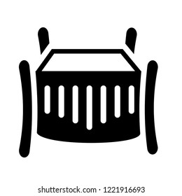 Crib icon. Trendy Crib logo concept on white background from Furniture and Household collection. Suitable for use on web apps, mobile apps and print media.