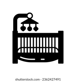 Crib icon in vector. Illustration