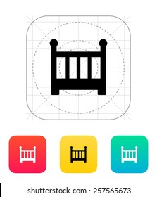 Crib icon. Vector illustration.