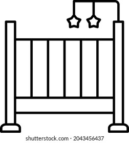 Crib icon vector image. Can also be used for web apps, mobile apps and print media.