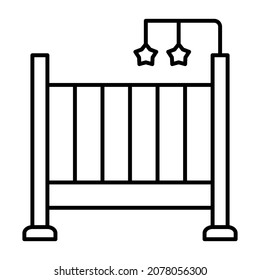 Crib icon vector image. Can also be used for web apps, mobile apps and print media.