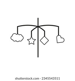 Crib mobile, Baby Symbol. Vektorgrafik. EPS10.