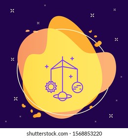 crib mobile, vector, icon. Illustration isolated vector sign symbol - Baby and baby toys outline vector icon
