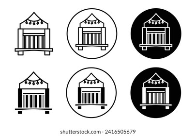 crib simple icon collection set on white background color