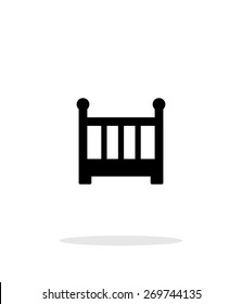 Crib simple icon on white background. Vector illustration.