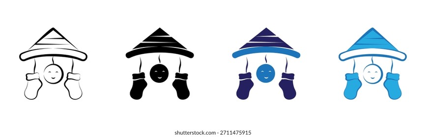 Crib Toy Icon Multi Style Vector Illustration