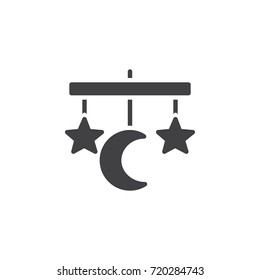 Crib toy icon vector, filled flat sign, solid pictogram isolated on white. Symbol, logo illustration.