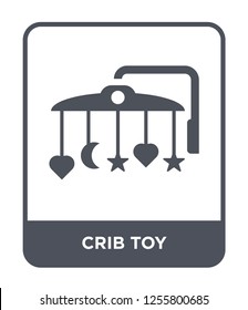 crib toy icon vector on white background, crib toy trendy filled icons from Kids and baby collection, crib toy simple element illustration