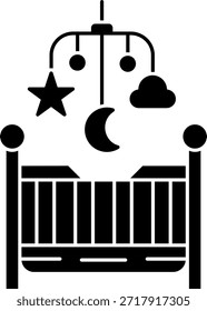 Línea de juguete de la cuna Vector Icon Design