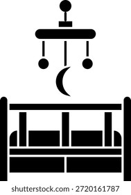 Línea de juguete de la cuna Vector Icon Design