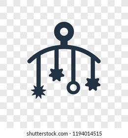 Crib toy vector icon isolated on transparent background, Crib toy transparency logo concept
