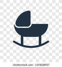 Crib vector icon isolated on transparent background, Crib transparency logo concept