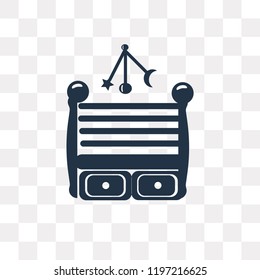 Crib vector icon isolated on transparent background, Crib transparency concept can be used web and mobile