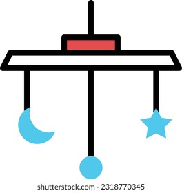 crib Vector illustration on a transparent background. Premium quality symmbols. Line Color vector icons for concept and graphic design.