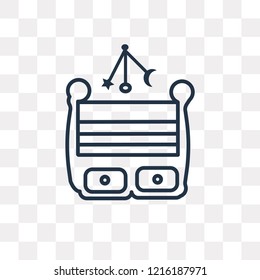 Crib vector outline icon isolated on transparent background, high quality linear Crib transparency concept can be used web and mobile