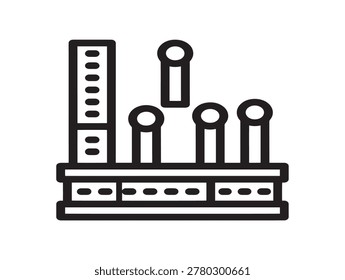 cribbage game board with pegs flat design vector illustration