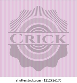 Crick retro pink emblem