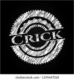 Crick written on a chalkboard