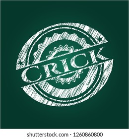 Crick written on a chalkboard