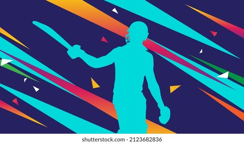 Cricket Abstract colorful background. vector illustration.