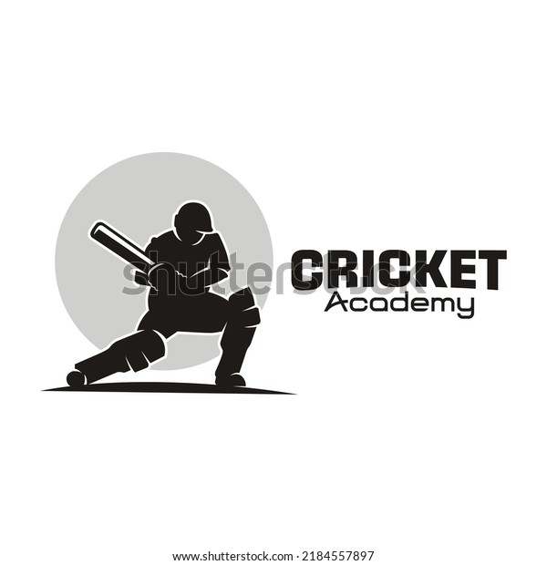 The Cricket\
Academy Logo Design in Black \
White