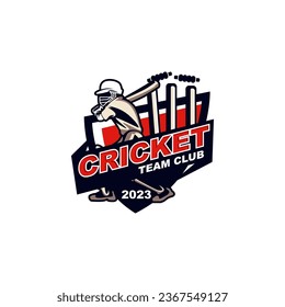 Cricket Academy Sport Player Logo