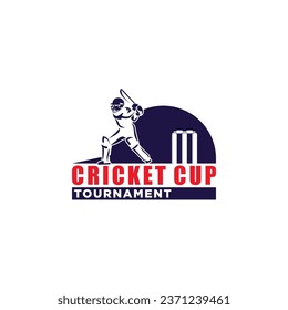 Cricket Academy Sport Player Logo