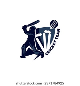 Cricket Academy Sport Player Logo