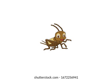 Cricket Animal Cartoon Vector Illustration