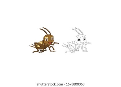 Cricket Animal Cartoon Vector Illustration Bundle