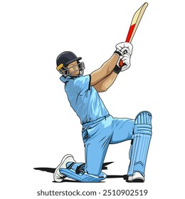 cricket athlete player illustration design vector