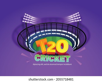 cricket attire helmets of respective country and winning trophy on stadium background playing cricket championship sports