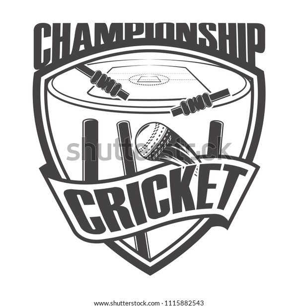 Cricket Badge Logo Design Emblem Team Stock Vector (Royalty Free ...