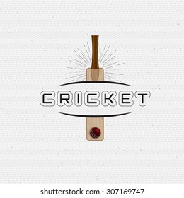 Cricket badges logos and labels can be used for design, presentations, brochures, flyers, sports equipment, corporate identity, sales