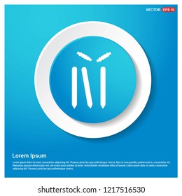 Cricket Bails Icon Abstract Blue Web Sticker Button - Free vector icon