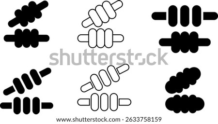  cricket bails icon set. playing cricket, isometric view. Sports equipment used by players for supporting wicket. agricultural field
