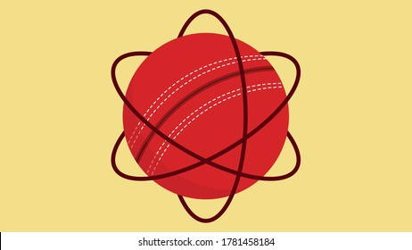 Cricket Ball as Atom Logo