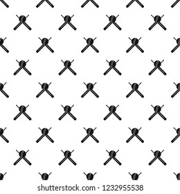 Cricket ball and bats pattern seamless vector repeat geometric for any web design