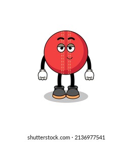 cricket ball cartoon couple with shy pose , character design