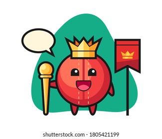 Cricket ball cartoon king