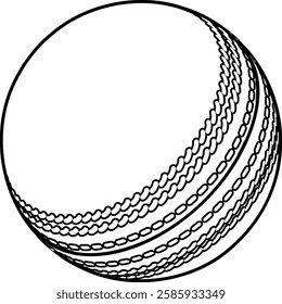A cricket ball cartoon sports icon illustration