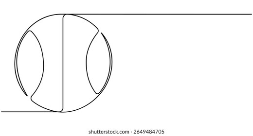 Cricket ball Drawing, Cricket Ball One Line Drawing: Continuous Hand Drawn Sport Theme Object. professional cricket bat continuous single one line drawing art vector design, Single continuous line