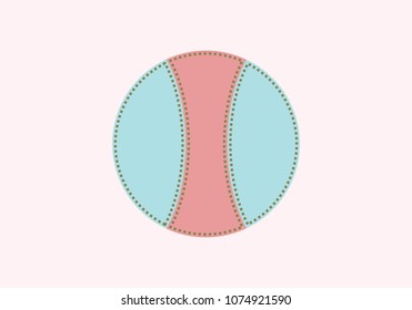 Cricket ball flat vector design