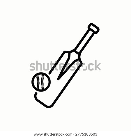 Cricket ball held by bat grip isolated on white background