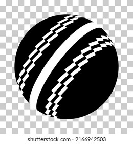 Cricket Ball Icon, Equipment Element Nahaufnahme Design, Sport Objekt Vektorgrafik .