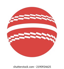 Cricket ball icon, equipment element closeup design, sport object vector illustration .